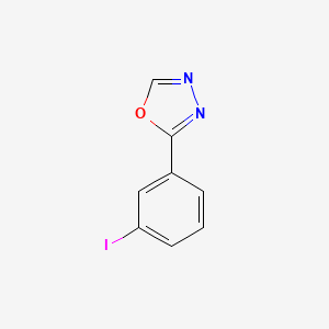 molecular formula C8H5IN2O B3124329 2-(3-Iodophenyl)-1,3,4-oxadiazole CAS No. 31822-06-7
