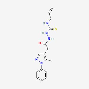 N-allyl-2-[2-(5-methyl-1-phenyl-1H-pyrazol-4-yl)acetyl]-1-hydrazinecarbothioamide