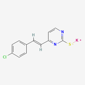 molecular formula C12H8ClKN2S B3124398 Potassium 4-(4-chlorostyryl)-2-pyrimidinethiolate CAS No. 318248-59-8