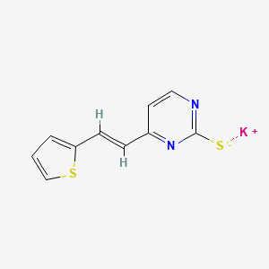 molecular formula C10H7KN2S2 B3124399 potassium {4-[(E)-2-(thiophen-2-yl)ethenyl]pyrimidin-2-yl}sulfanide CAS No. 318248-61-2