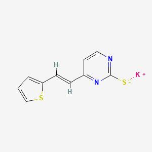 molecular formula C10H7KN2S2 B3124399 钾{4-[(E)-2-(噻吩-2-基)乙烯基]嘧啶-2-基}硫化物 CAS No. 318248-61-2