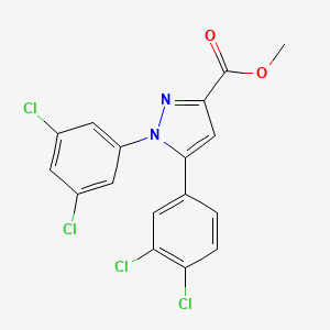 methyl 5-(3,4-dichlorophenyl)-1-(3,5-dichlorophenyl)-1H-pyrazole-3-carboxylate