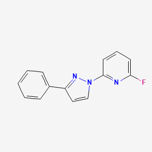 molecular formula C14H10FN3 B3124438 2-fluoro-6-(3-phenyl-1H-pyrazol-1-yl)pyridine CAS No. 318284-42-3