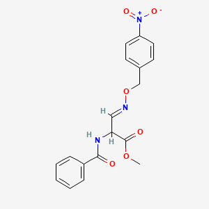 molecular formula C18H17N3O6 B3124443 2-(苯甲酰氨基)-3-{[(4-硝基苄基)氧基]亚氨基}丙酸甲酯 CAS No. 318284-55-8