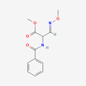 molecular formula C12H14N2O4 B3124449 甲基 (3E)-3-(甲氧基亚氨基)-2-(苯甲酰氨基)丙酸酯 CAS No. 318284-57-0