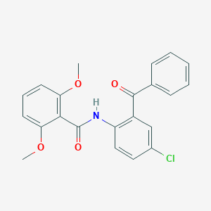 molecular formula C22H18ClNO4 B312445 N-(2-benzoyl-4-chlorophenyl)-2,6-dimethoxybenzamide 