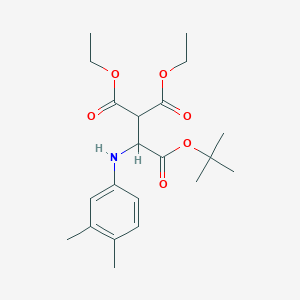 molecular formula C21H31NO6 B3124468 2-(Tert-butyl) 1,1-diethyl 2-(3,4-dimethylanilino)-1,1,2-ethanetricarboxylate CAS No. 318466-06-7