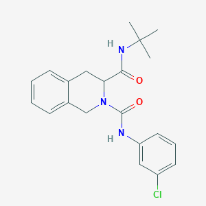 molecular formula C21H24ClN3O2 B3124493 N~3~-(叔丁基)-N~2~-(3-氯苯基)-3,4-二氢-2,3(1H)-异喹啉二甲酰胺 CAS No. 318517-16-7