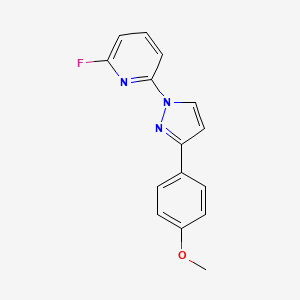 2-fluoro-6-[3-(4-methoxyphenyl)-1H-pyrazol-1-yl]pyridine