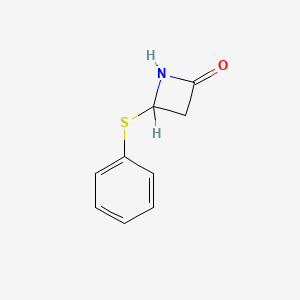 molecular formula C9H9NOS B3124562 4-(苯硫基)氮杂环丁-2-酮 CAS No. 31898-69-8