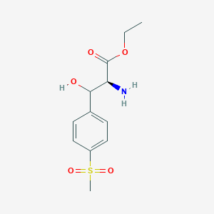 molecular formula C12H17NO5S B3124584 3-(4-(Methylsulfonyl)Phenyl)Serine Ethyl Ester CAS No. 31925-27-6