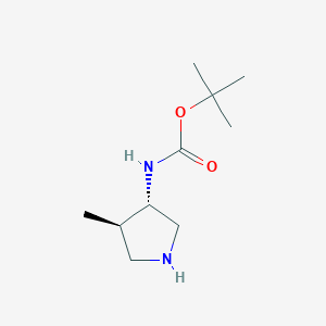 molecular formula C10H20N2O2 B3124599 (3S,4R)-(4-甲基-吡咯烷-3-基)-氨基甲酸叔丁酯 CAS No. 319906-53-1