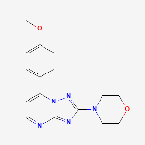 molecular formula C16H17N5O2 B3124624 4-[7-(4-Methoxyphenyl)-[1,2,4]triazolo[1,5-a]pyrimidin-2-yl]morpholine CAS No. 320415-93-8