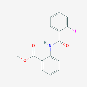 molecular formula C15H12INO3 B312469 Methyl 2-[(2-iodobenzoyl)amino]benzoate 