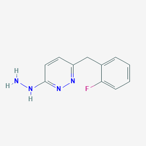 molecular formula C11H11FN4 B3124709 3-(2-Fluorobenzyl)-6-hydrazinopyridazine CAS No. 320419-24-7