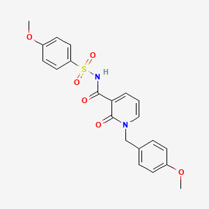 molecular formula C21H20N2O6S B3124723 4-methoxy-N-{[1-(4-methoxybenzyl)-2-oxo-1,2-dihydro-3-pyridinyl]carbonyl}benzenesulfonamide CAS No. 320419-71-4