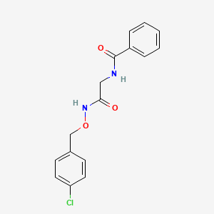 molecular formula C16H15ClN2O3 B3124734 N-(2-{[(4-chlorobenzyl)oxy]amino}-2-oxoethyl)benzenecarboxamide CAS No. 320420-16-4