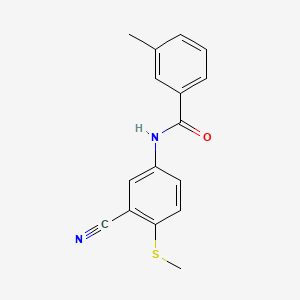 N-(3-Cyano-4-(methylsulfanyl)phenyl)-3-methylbenzenecarboxamide