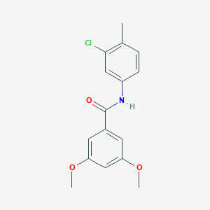 molecular formula C16H16ClNO3 B312477 N-(3-chloro-4-methylphenyl)-3,5-dimethoxybenzamide 