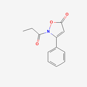 molecular formula C12H11NO3 B3124846 3-phenyl-2-propionyl-5(2H)-isoxazolone CAS No. 320423-43-6