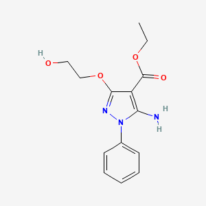 ethyl 5-amino-3-(2-hydroxyethoxy)-1-phenyl-1H-pyrazole-4-carboxylate
