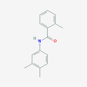 molecular formula C16H17NO B312495 N-(3,4-dimethylphenyl)-2-methylbenzamide 