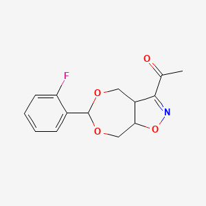 1-[6-(2-Fluorophenyl)-3a,4,8,8a-tetrahydro[1,3]dioxepino[5,6-d]isoxazol-3-yl]-1-ethanone