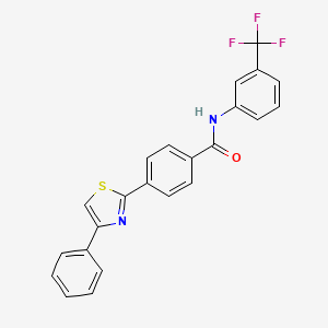 4-(4-phenyl-1,3-thiazol-2-yl)-N-[3-(trifluoromethyl)phenyl]benzamide