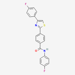 N-(4-fluorophenyl)-4-[4-(4-fluorophenyl)-1,3-thiazol-2-yl]benzamide