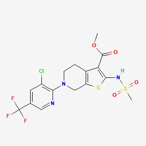 Methyl 6-[3-chloro-5-(trifluoromethyl)-2-pyridinyl]-2-[(methylsulfonyl)amino]-4,5,6,7-tetrahydrothieno[2,3-c]pyridine-3-carboxylate