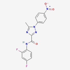 N-(2,4-difluorophenyl)-5-methyl-1-(4-nitrophenyl)-1H-1,2,4-triazole-3-carboxamide