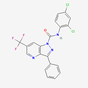 N-(2,4-dichlorophenyl)-3-phenyl-6-(trifluoromethyl)-1H-pyrazolo[4,3-b]pyridine-1-carboxamide