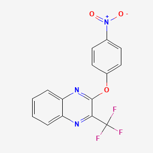 molecular formula C15H8F3N3O3 B3125079 2-(4-Nitrophenoxy)-3-(trifluoromethyl)quinoxaline CAS No. 321433-70-9