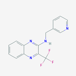 molecular formula C15H11F3N4 B3125084 N-(3-pyridinylmethyl)-3-(trifluoromethyl)-2-quinoxalinamine CAS No. 321433-77-6