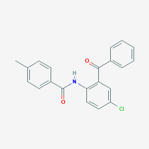 molecular formula C21H16ClNO2 B312509 N-(2-benzoyl-4-chlorophenyl)-4-methylbenzamide 