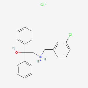 molecular formula C21H21Cl2NO B3125090 N-(3-chlorobenzyl)-2-hydroxy-2,2-diphenyl-1-ethanaminium chloride CAS No. 321521-63-5