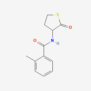 molecular formula C12H13NO2S B3125099 2-methyl-N-(2-oxothiolan-3-yl)benzamide CAS No. 321521-69-1