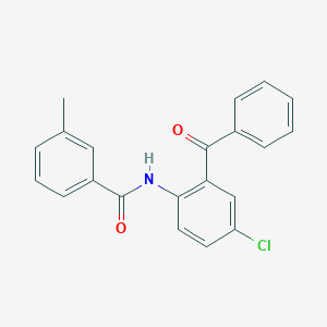 molecular formula C21H16ClNO2 B312510 N-(2-benzoyl-4-chlorophenyl)-3-methylbenzamide 