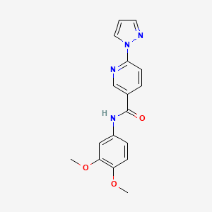 N-(3,4-dimethoxyphenyl)-6-(1H-pyrazol-1-yl)nicotinamide
