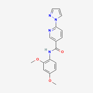 N-(2,4-dimethoxyphenyl)-6-(1H-pyrazol-1-yl)nicotinamide