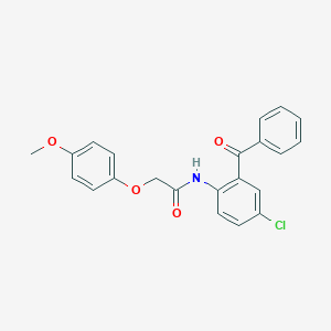 molecular formula C22H18ClNO4 B312512 N-[4-chloro-2-(phenylcarbonyl)phenyl]-2-(4-methoxyphenoxy)acetamide 