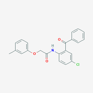 molecular formula C22H18ClNO3 B312514 N-(2-benzoyl-4-chlorophenyl)-2-(3-methylphenoxy)acetamide 