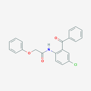 molecular formula C21H16ClNO3 B312515 N-(2-benzoyl-4-chlorophenyl)-2-phenoxyacetamide 