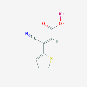 potassium (2E)-3-cyano-3-(thiophen-2-yl)prop-2-enoate