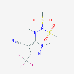N'-[4-cyano-1-methyl-3-(trifluoromethyl)-1H-pyrazol-5-yl]-N'-methyl-N-(methylsulfonyl)methanesulfonohydrazide