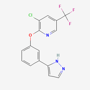 3-chloro-5-(trifluoromethyl)-2-pyridinyl 3-(1H-pyrazol-3-yl)phenyl ether