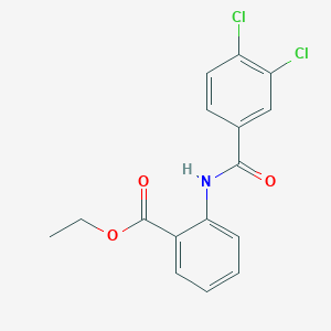 molecular formula C16H13Cl2NO3 B312518 Ethyl 2-[(3,4-dichlorobenzoyl)amino]benzoate 