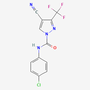 N-(4-chlorophenyl)-4-cyano-3-(trifluoromethyl)-1H-pyrazole-1-carboxamide