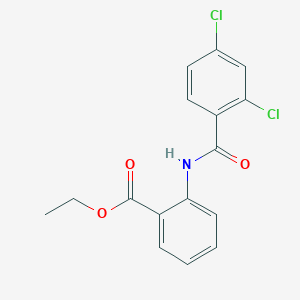 molecular formula C16H13Cl2NO3 B312519 Ethyl 2-[(2,4-dichlorobenzoyl)amino]benzoate 