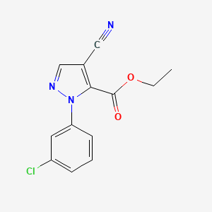 ethyl 1-(3-chlorophenyl)-4-cyano-1H-pyrazole-5-carboxylate